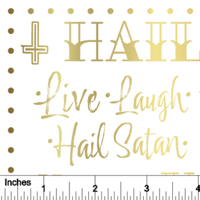 Hail Satan - 24K GOLD - Overglaze Decal Sheet
