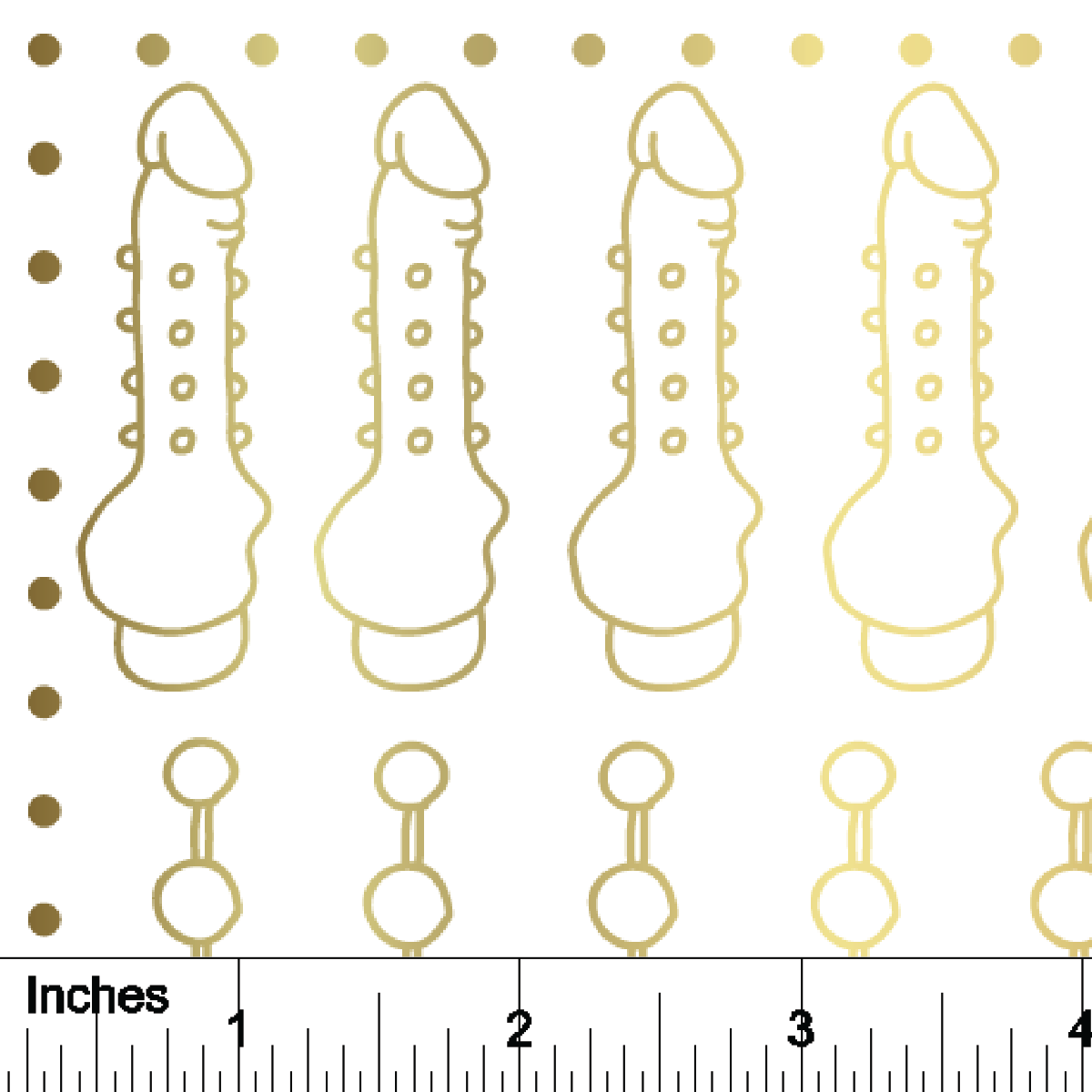Sex Toys - 24K GOLD - Overglaze Decal Sheet