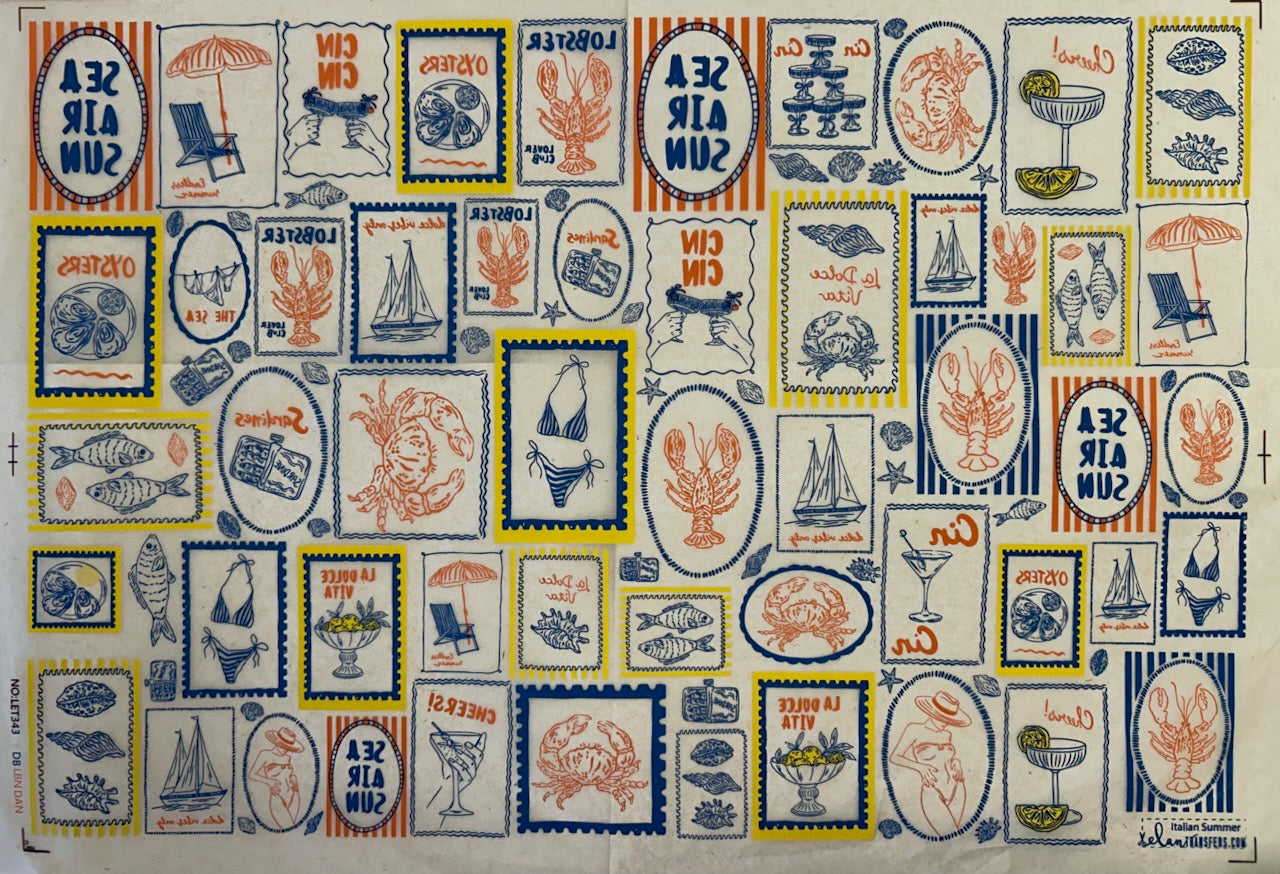 Italian Summer - Underglaze Transfer Sheet