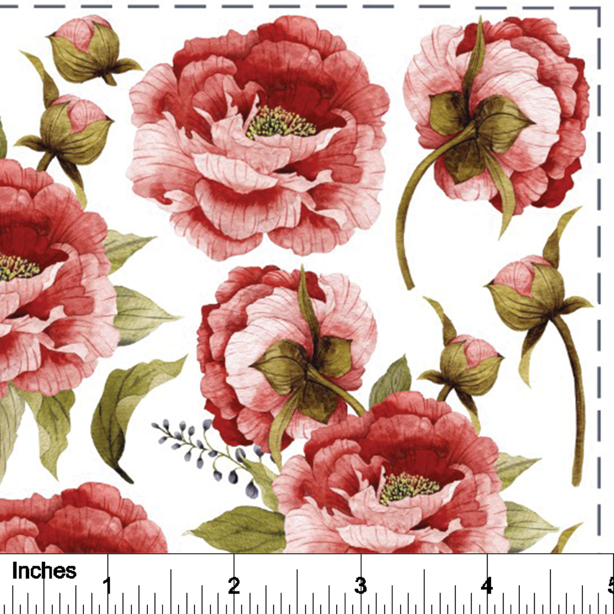 Peony Bunches - Overglaze Decal Sheet