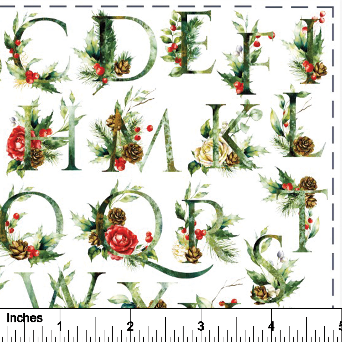 Winter Letters - Overglaze Decal Sheet