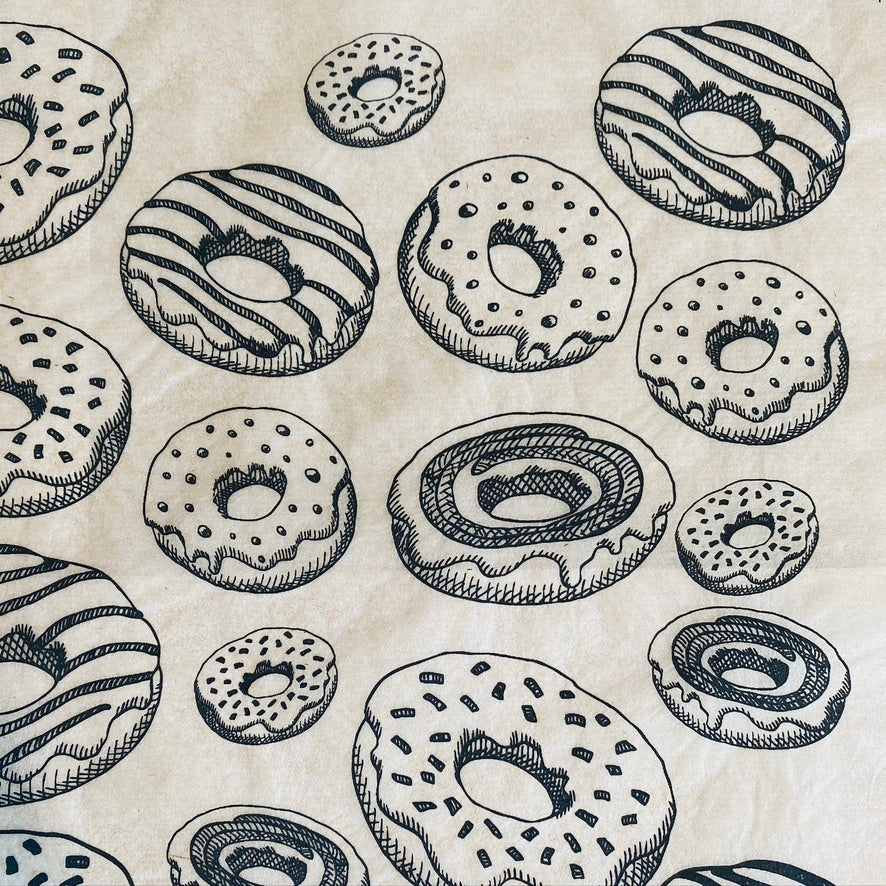 Doughnuts - Underglaze Transfer Sheet - Black