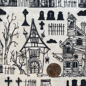 Haunted House - Underglaze Transfer Sheet - Black