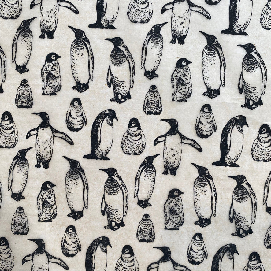 Penguins - Underglaze Transfer Sheet - Black