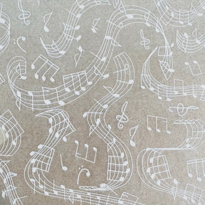 Music Notes -  Underglaze Transfer Sheet - You Choose Color