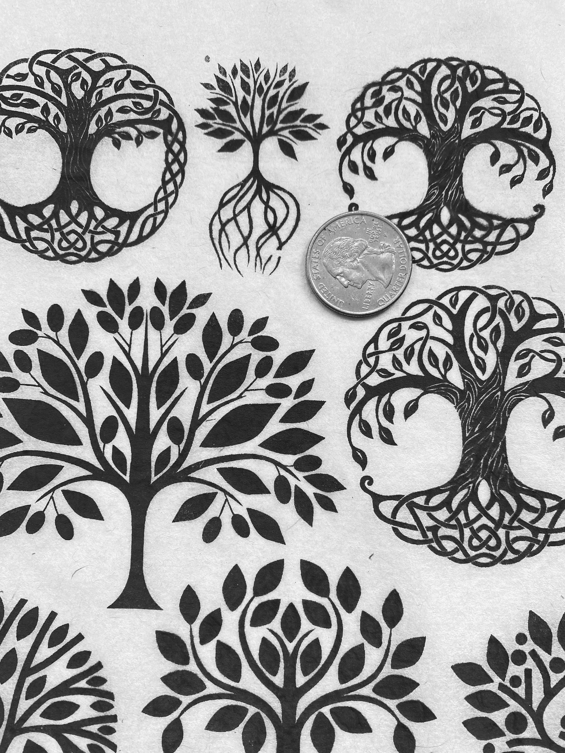 Yggdrasil - Underglaze Transfer Sheet - You Choose Color