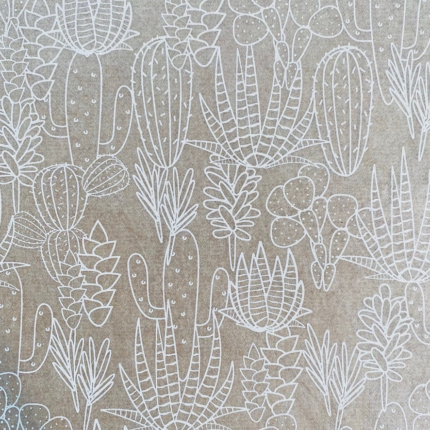 Cacti - Underglaze Transfer Sheet - You Choose Color