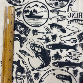 Fly Fishing - Underglaze Transfer Sheet - Black