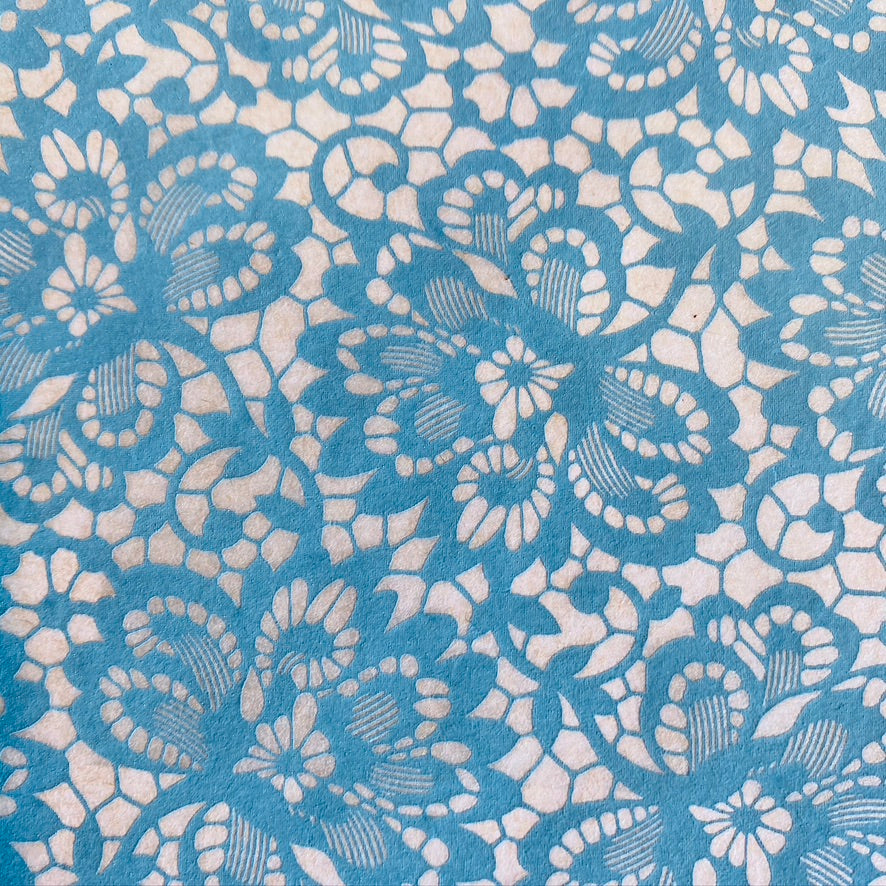 Floral Lace - Underglaze Transfer Sheet - You Choose Color