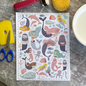 Mermaids - Overglaze Decal Sheet