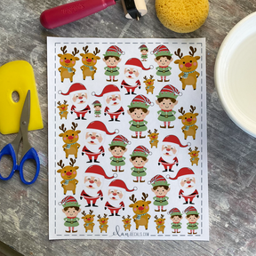 Santa and Friends - Overglaze Decal Sheet