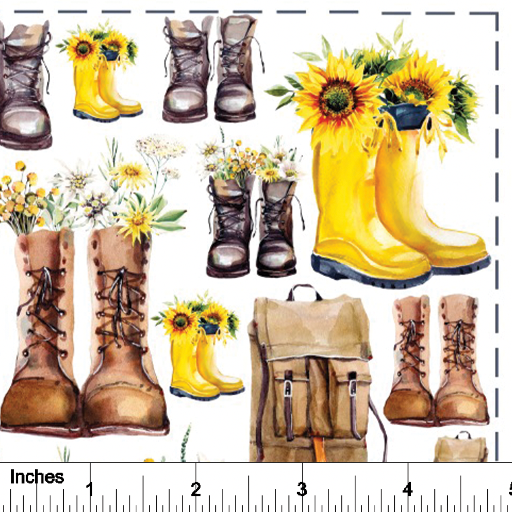 Flower Booties - Overglaze Decal Sheet