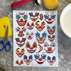 Evil Clowns - Overglaze Decal Sheet