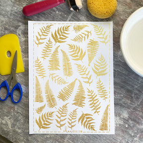 Ferns - 24K GOLD - Overglaze Decal Sheet