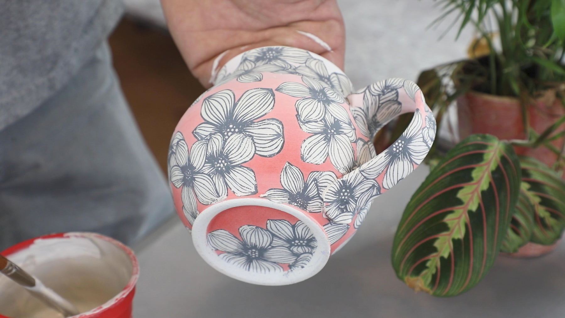 Glazing an Elan Transfer Mug - Video - instant download