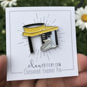 Pottery Wheel Enamel Pin (you choose color)