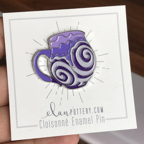 Swirl Mug Enamel Pin (You Choose Color)