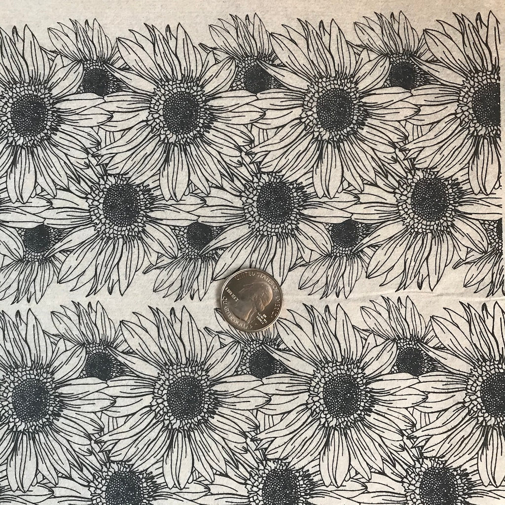 Sunflower Border - Underglaze Transfer Sheet - You Choose Color