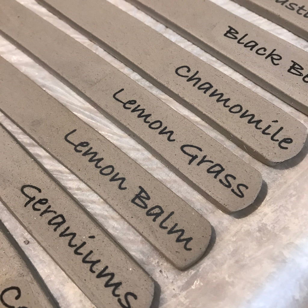 Herb / Veggie Names - Underglaze Transfer Sheet - Black