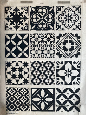 Moroccan Tiles B - Underglaze Transfer Sheet - You Choose Color