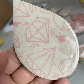 Crystals - Underglaze Transfer Sheet - You Choose Color