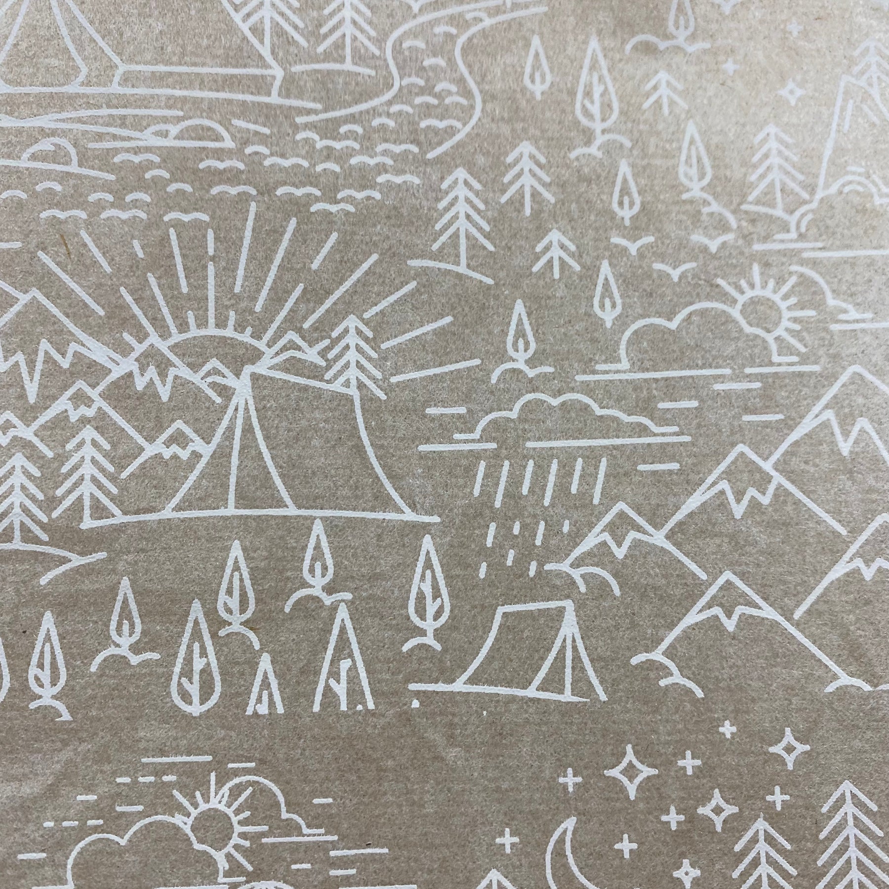 Camping - Underglaze Transfer Sheet - You Choose Color