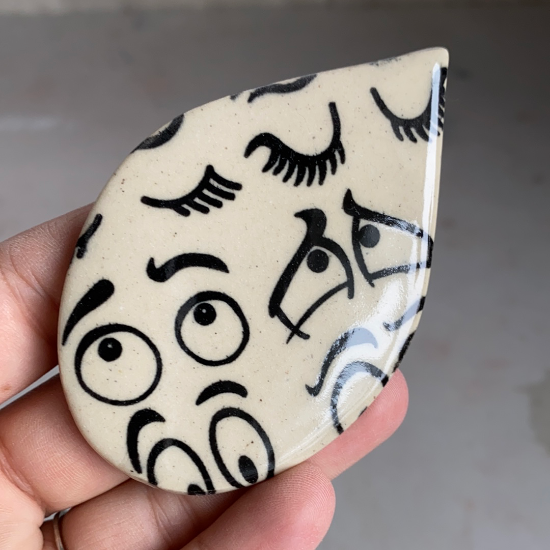 Googly Eyes - Underglaze Transfer Sheet - Black