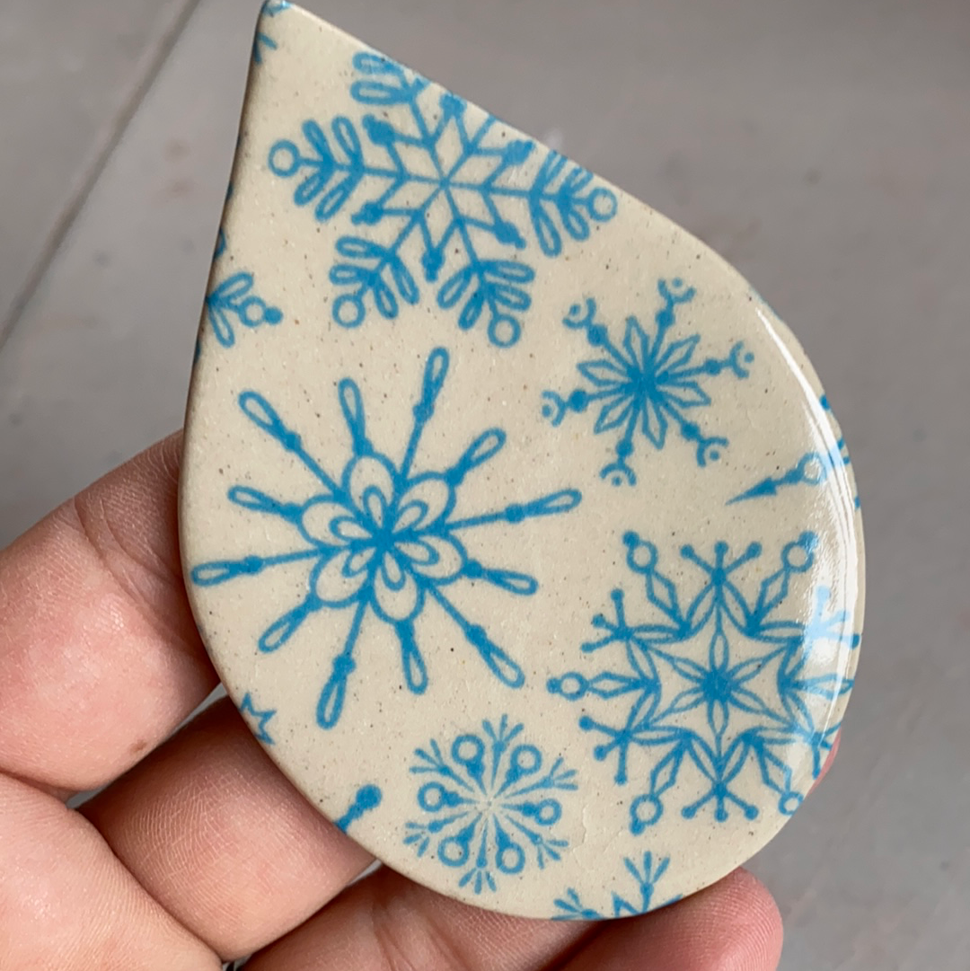 Snowflakes - Underglaze Transfer Sheet - You Choose Color